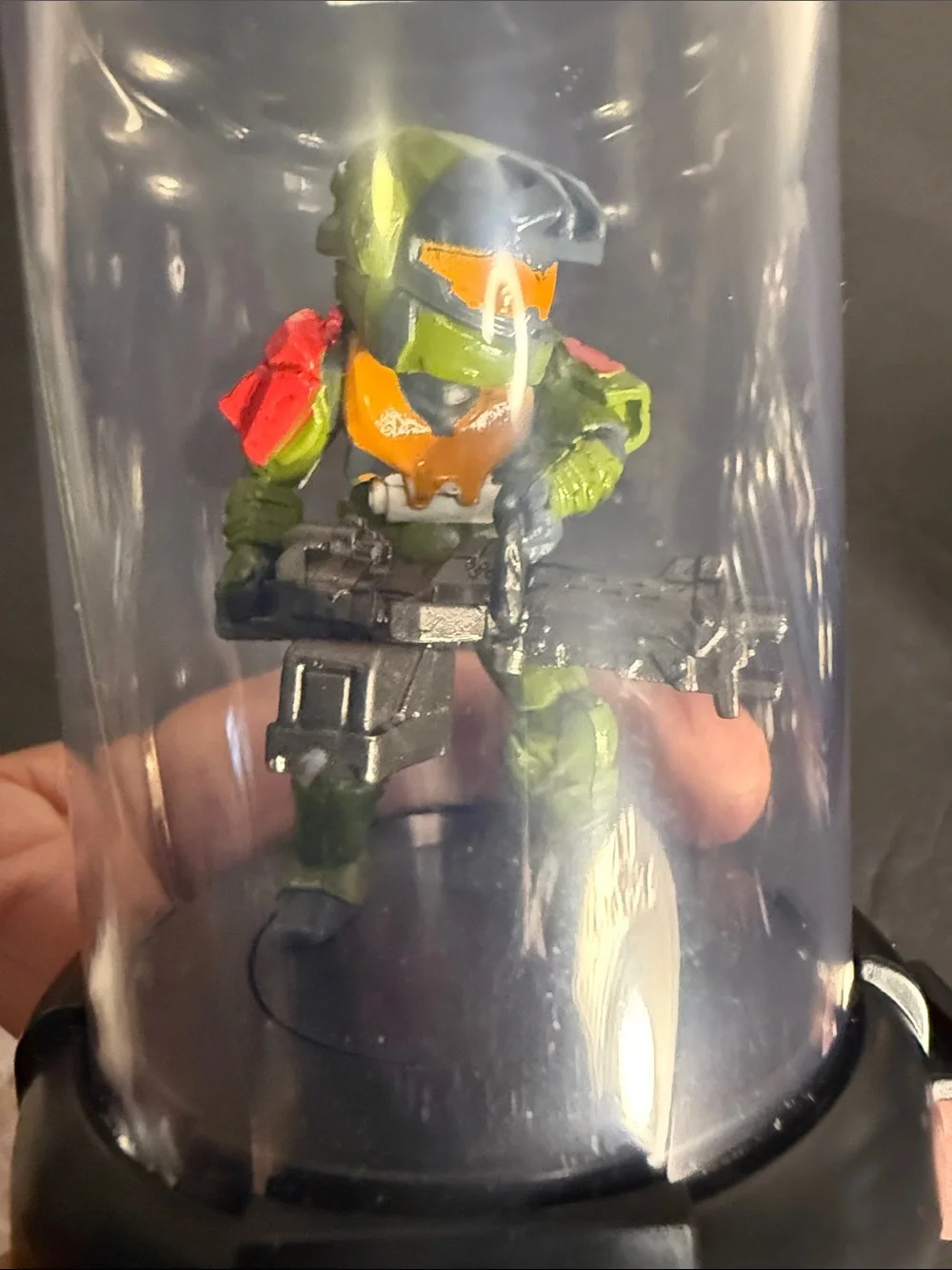 Halo Mini Figure Capsules with Blue, Green, Purple and Orange Figures